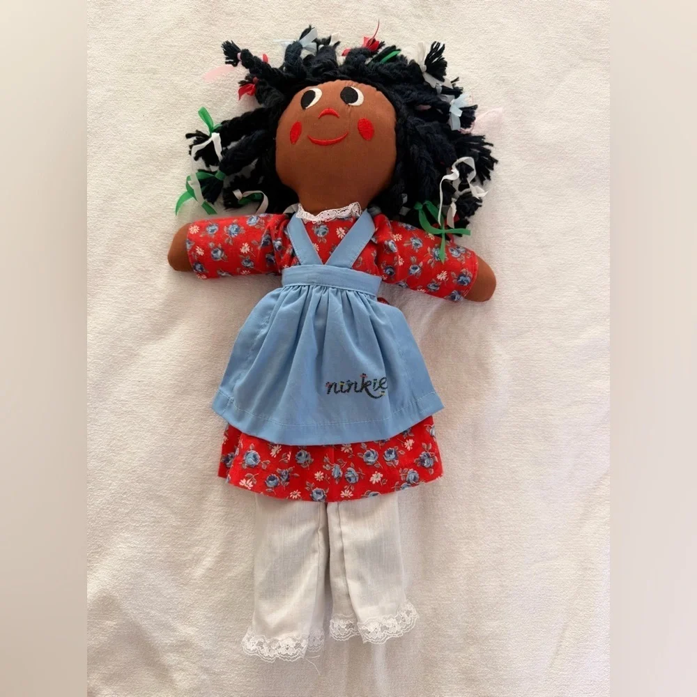 Vintage Gambina “Ninkie” Handmade African American Rag Doll Folk Art